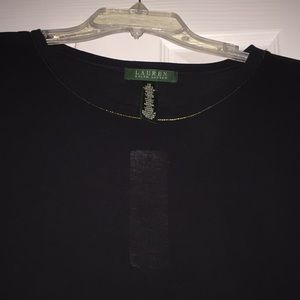 Ralph Lauren Woman NWT Black Shell Tee